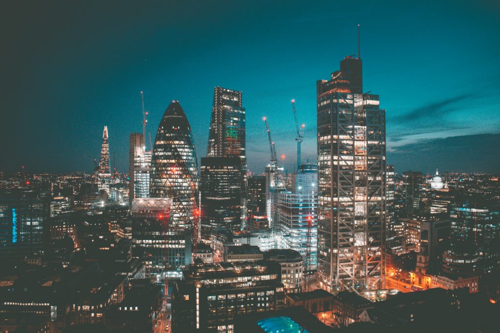 London developers and investment cityscape skyscrapers Commercial property insurance